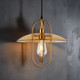 Antique Brass and Amber Glass Pendant Light 72W E27 315mm Antique Brass and Amber Glass Pendant Light 72W E27 315mm